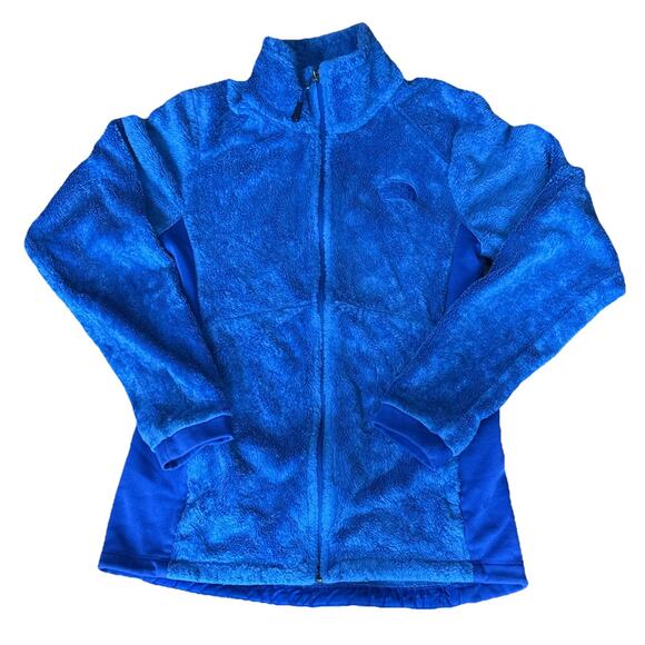 The‎ North Face Osito Jacket Womens Small Fuzzy Fleece Blue Full Zip Sweater - Picture 1 of 7